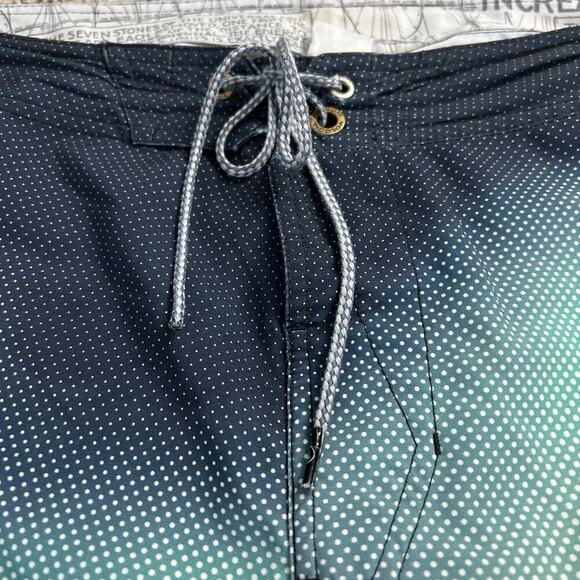 Volcom Men's Board Shorts Size 36 Gray Blue Surf Beach Vacation - Picture 4 of 6